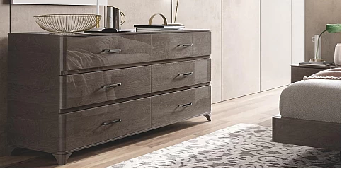 Συρταριέρα διπλή μοντέρνα MAIA γκρι (MAIG)