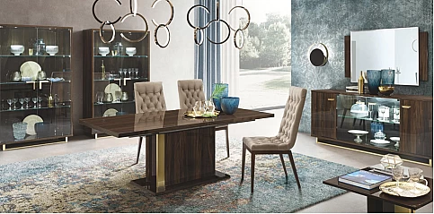 Τραπέζι τραπεζαρίας φινίρισμα καρυδιάς VOLARE (VOL145)