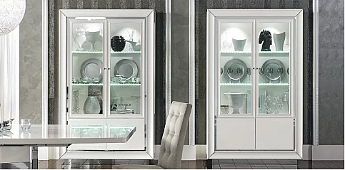 Βιτρίνα δίφυλλη λευκή λάκα DAMA (BIANCA)