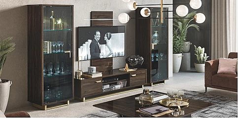 Βιτρίνα μονή μοντέρνα με led φως VOLARE (VOL1)