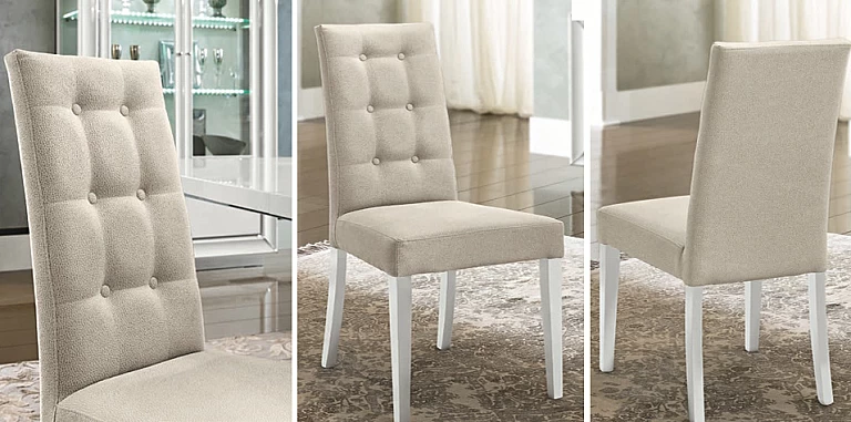 Καρέκλα τραπεζαρίας καπιτονέ DAMA (BIANCA) ΚΑΡΕΚΛΕΣ ΤΡΑΠΕΖΑΡΙΑΣ