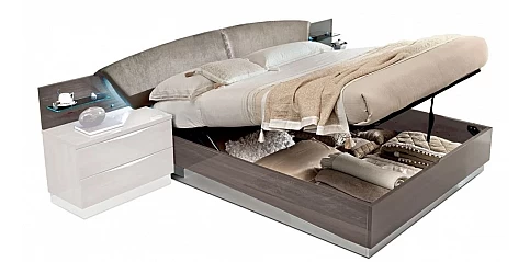 Διπλό κρεβάτι με αποθήκευση και led φωτισμό (DROPS)