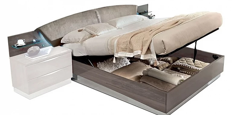 Υπέρδιπλο κρεβάτι με αποθήκευση & led φωτισμό (DROPS18) ΚΡΕΒΑΤΙ