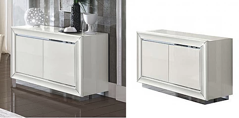 Μπουφές δίφυλλος μοντέρνος λευκή λάκα DAMA (BIANCA2)