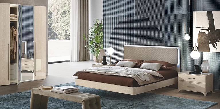 Κρεβάτι διπλό με led φως & αποθηκευτικό χώρο MAIA (MAIΑ3) (160x200) ΚΡΕΒΑΤΙ