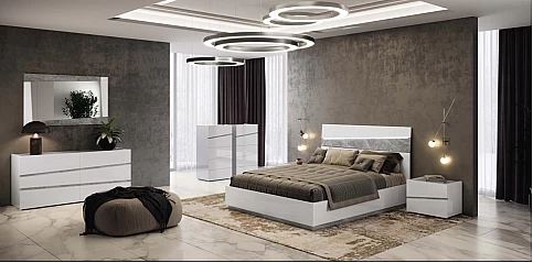 Συρταριέρα δαπέδου μοντέρνα λευκή (ALBA5)