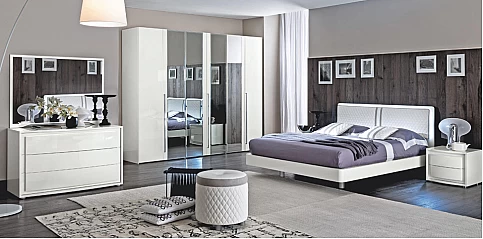 Κομοδίνο κρεβατιού σε λάκα Dama (Bianca)