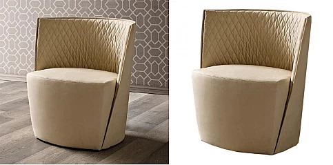 Πολυθρόνα κουρμπέ εκρού (DAY1)