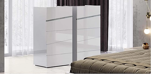 Συρταριέρα δαπέδου μοντέρνα λευκή (ALBA5)