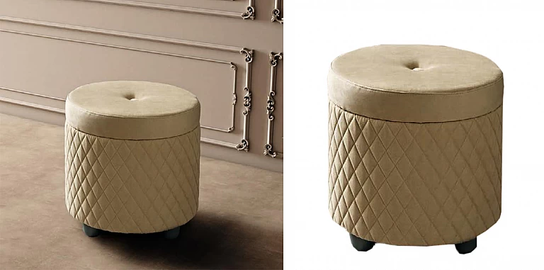 Σκαμπό/πουφ εκρού (AMBRA) ΤΑΜΠΟΥΡΕ ΣΚΑΜΠΟ Σκαμπό/πουφ εκρού (AMBRA) ΤΑΜΠΟΥΡΕ ΣΚΑΜΠΟ