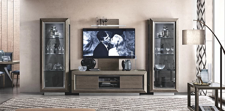 Βιτρίνα μονή μοντέρνα γκρι ELITE (ELIT1) ΒΙΤΡΙΝΑ