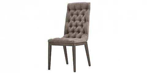 Καρέκλα τραπεζαρίας γκρι καπιτονέ ELITE (ELIE)