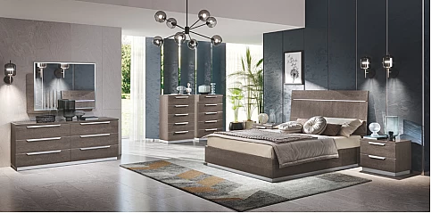 Τουαλέτα κρεβατοκάμαρας μοντέρνα γκρι KROMA (KROM)