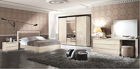 Ντουλάπα ρούχων εκρού PLATINUM (PLAS6) 