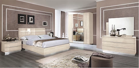 Συρταριέρα κρεβατοκάμαρας εκρού PLATINUM (PLAS3)