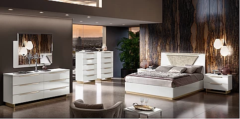 Συρταριέρα μοντέρνα υπνοδωματίου λευκή (SMART4)