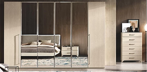 Ντουλάπα ρούχων εκρού PLATINUM (PLAS6) 