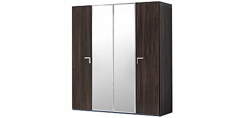 Ντουλάπα ρούχων μοντέρνου στυλ καφέ (SMARK)