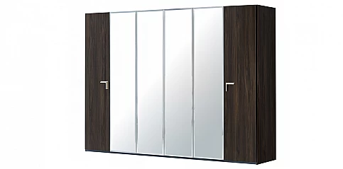 Ντουλάπα ρούχων μοντέρνου στυλ καφέ (SMARK5)