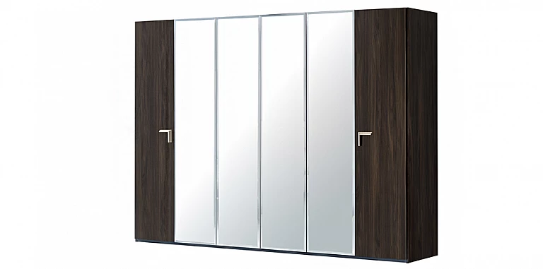 Ντουλάπα ρούχων μοντέρνου στυλ καφέ (SMARK5) ΝΤΟΥΛΑΠΕΣ