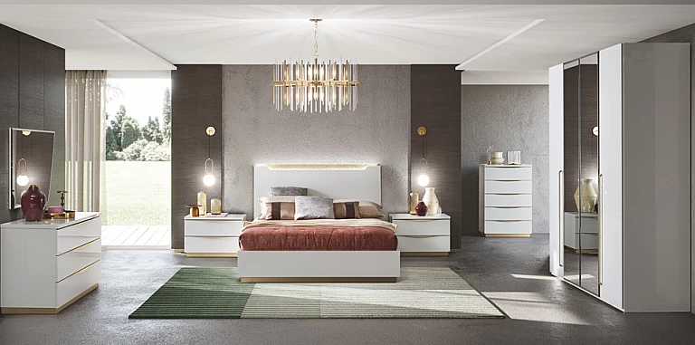 Ντουλάπα ρούχων μοντέρνα λευκή KHARMA (KARM) ΝΤΟΥΛΑΠΕΣ