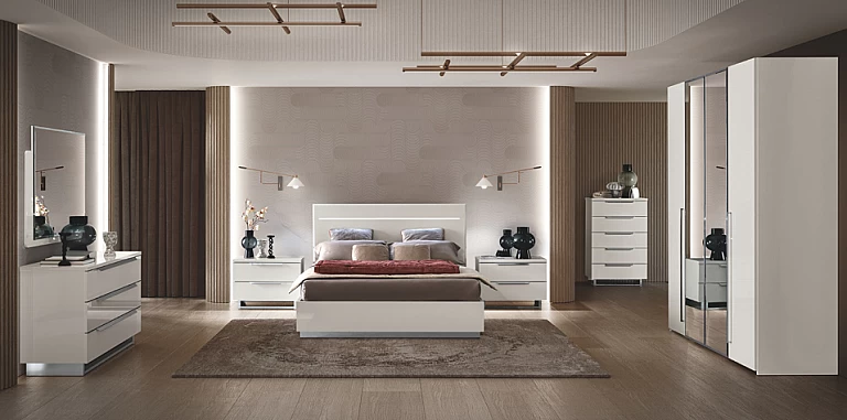 Ντουλάπα ρούχων μοντέρνα λευκή KIMERA (KIME)ΝΤΟΥΛΑΠΕΣ