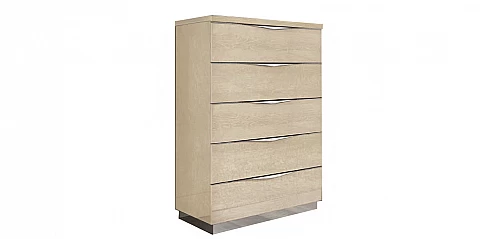 Συρταριέρα ψηλή κρεβατοκάμαρας εκρού PLATINUM (PLAS5)