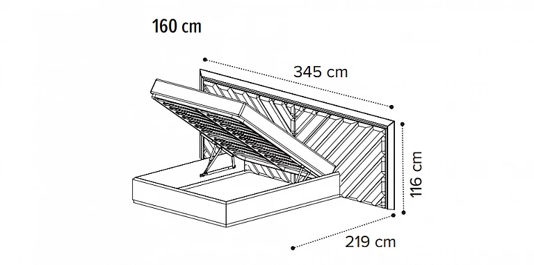 Κρεβάτι διπλό με μεγάλο κεφαλάρι ELITE (ELAM) (160x200) ΚΡΕΒΑΤΙ Κρεβάτι διπλό με μεγάλο κεφαλάρι ELITE (ELAM) (160x200) ΚΡΕΒΑΤΙ