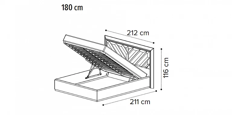 Κρεβάτι υπέρδιπλο με αποθήκευση ELITE (ELAK18) (180x200) ΚΡΕΒΑΤΙ Κρεβάτι υπέρδιπλο με αποθήκευση ELITE (ELAK18) (180x200) ΚΡΕΒΑΤΙ