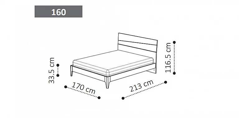 Σετ κρεβατοκάμαρας μοντέρνα (TEKNO2 SET) (160Χ200) ΚΡΕΒΑΤΟΚΑΜΑΡΑ ΣΕΤ