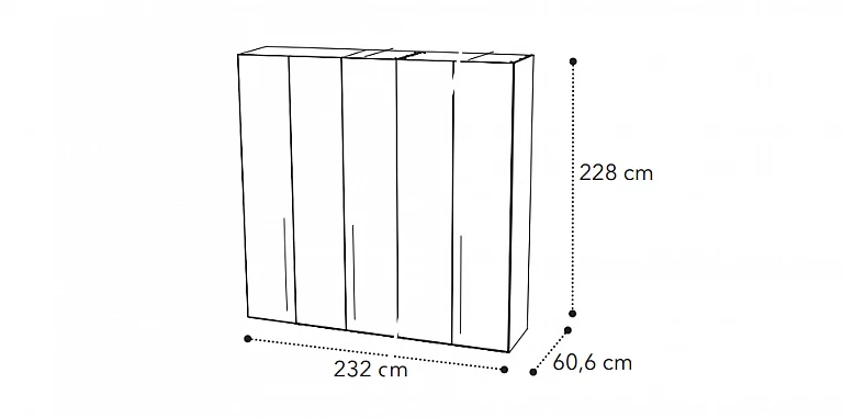 Ντουλάπα μοντέρνου στιλ εκρού (AMBRA) ΝΤΟΥΛΑΠΕΣ