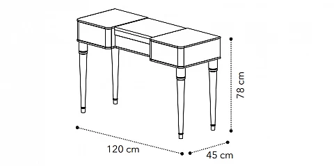 Γραφειάκι κομψό σε γκρι φινίρισμα MAIA (MAIG)