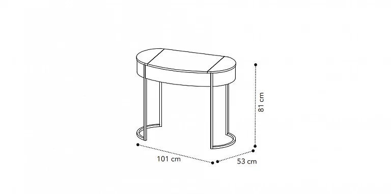 Τουαλέτα κρεβατοκάμαρας μοντέρνα Round (ROUE)