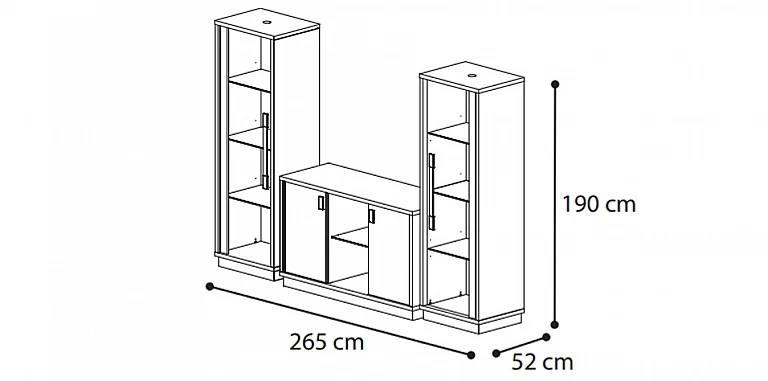 Σύνθεση σαλονιού γκρι PLATINUM (PLAT) ΣΥΝΘΕΣΕΙΣ ΣΑΛΟΝΙΟΥ 