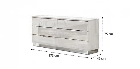 Συρταριέρα διπλή λευκή ONDA2