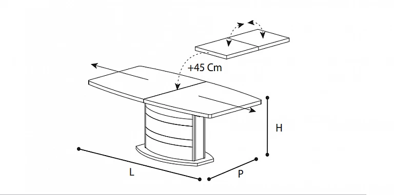 Τραπέζι τραπεζαρίας σε λευκή λάκα DAMA (BIANCA2) ΤΡΑΠΕΖΙΑ ΤΡΑΠΕΖΑΡΙΑΣ