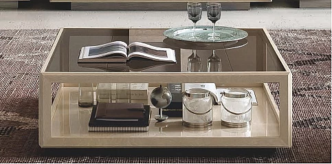 Τραπέζι σαλονιού τετράγωνο εκρού ELITE (ELI)