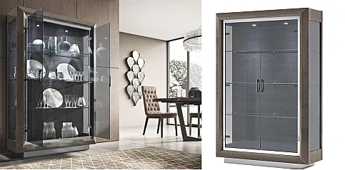 Βιτρίνα μοντέρνα γκρι ELITE (ELIT)