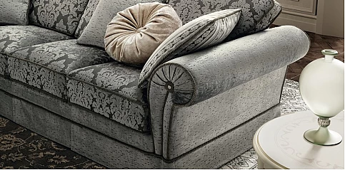 Γωνιακός καναπές κλασικός με πέτρες Swarovski (NOST)