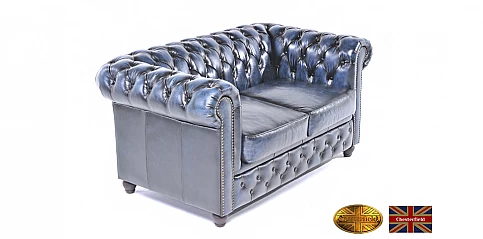 Γνήσιος δερμάτινος καναπές Chesterfield διθέσιος (BBL2) Γνήσιος δερμάτινος καναπές Chesterfield διθέσιος (BBL2)