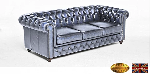 Γνήσιος δερμάτινος καναπές Chesterfield τριθέσιος (BBL3) Γνήσιος δερμάτινος καναπές Chesterfield τριθέσιος (BBL3)