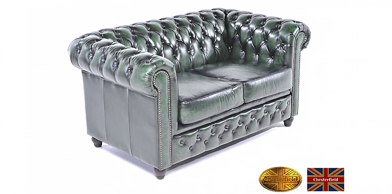 Γνήσιος δερμάτινος καναπές Chesterfield διθέσιος (BPS2) ΣΑΛΟΝΙΑ ΓΡΑΦΕΙΟΥ ΔΕΡΜΑΤΙΝΑ