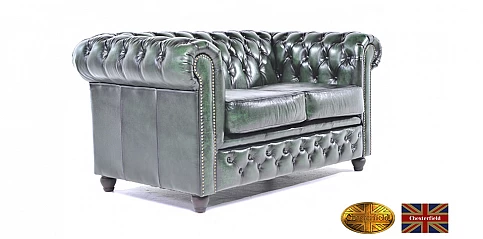 Γνήσιος δερμάτινος καναπές Chesterfield διθέσιος (BGA2) Γνήσιος δερμάτινος καναπές Chesterfield διθέσιος (BGA2)