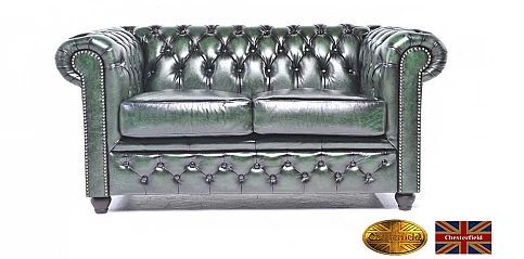 Γνήσιος δερμάτινος καναπές Chesterfield διθέσιος (BGA2) Γνήσιος δερμάτινος καναπές Chesterfield διθέσιος (BGA2)