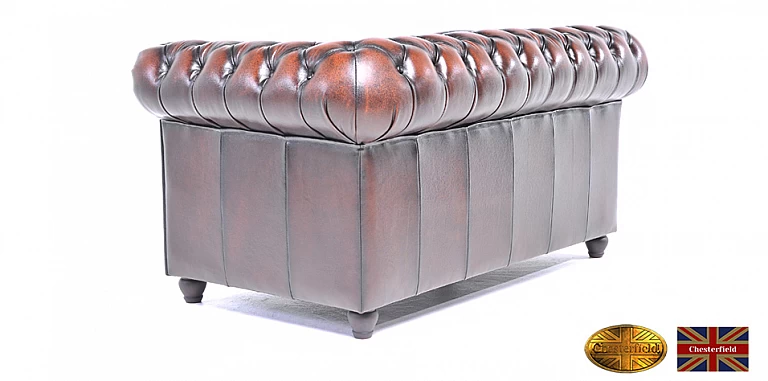 Γνήσιος δερμάτινος καναπές Chesterfield διθέσιος (BKA2) ΣΑΛΟΝΙΑ ΓΡΑΦΕΙΟΥ ΔΕΡΜΑΤΙΝΑ