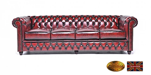 Γνήσιος δερμάτινος καναπές Chesterfield τετραθέσιος (BMA4) Γνήσιος δερμάτινος καναπές Chesterfield τετραθέσιος (BMA4)