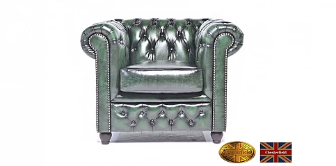 Γνήσια δερμάτινη πολυθρόνα Chesterfield (BGA1)
