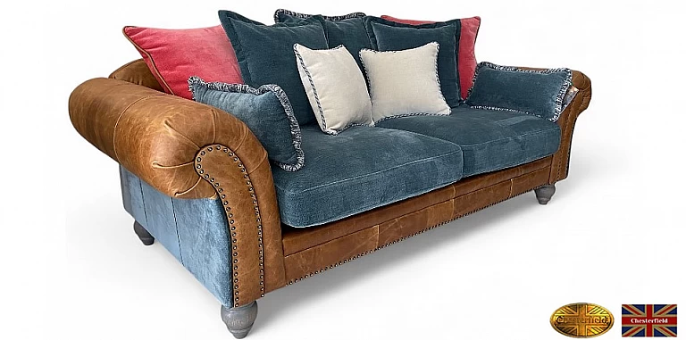 Καναπές Chesterfield Τριθέσιος "BILLBERGIA" (BRF3) ΣΑΛΟΝΙΑ ΓΡΑΦΕΙΟΥ ΔΕΡΜΑΤΙΝΑ