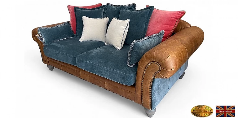 Καναπές Chesterfield Τριθέσιος "BILLBERGIA" (BRF3) ΣΑΛΟΝΙΑ ΓΡΑΦΕΙΟΥ ΔΕΡΜΑΤΙΝΑ