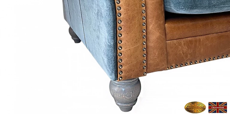 Καναπές Chesterfield Τριθέσιος "BILLBERGIA" (BRF3) ΣΑΛΟΝΙΑ ΓΡΑΦΕΙΟΥ ΔΕΡΜΑΤΙΝΑ